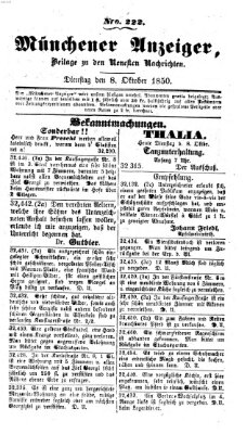 Neueste Nachrichten aus dem Gebiete der Politik (Münchner neueste Nachrichten) Dienstag 8. Oktober 1850