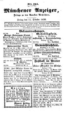 Neueste Nachrichten aus dem Gebiete der Politik (Münchner neueste Nachrichten) Freitag 11. Oktober 1850