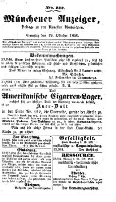 Neueste Nachrichten aus dem Gebiete der Politik (Münchner neueste Nachrichten) Samstag 19. Oktober 1850