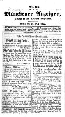 Neueste Nachrichten aus dem Gebiete der Politik (Münchner neueste Nachrichten) Freitag 14. Mai 1852