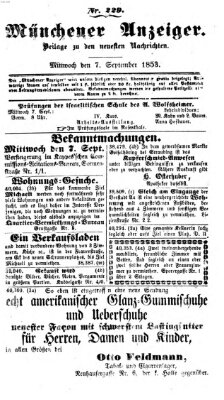 Neueste Nachrichten aus dem Gebiete der Politik (Münchner neueste Nachrichten) Mittwoch 7. September 1853