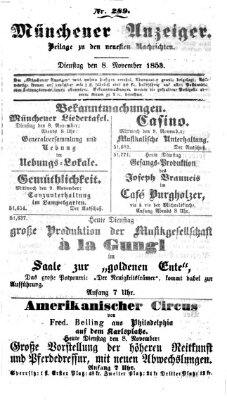 Neueste Nachrichten aus dem Gebiete der Politik (Münchner neueste Nachrichten) Dienstag 8. November 1853