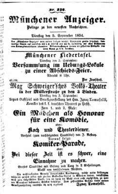 Neueste Nachrichten aus dem Gebiete der Politik (Münchner neueste Nachrichten) Dienstag 5. September 1854