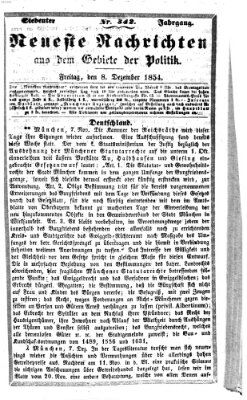 Neueste Nachrichten aus dem Gebiete der Politik (Münchner neueste Nachrichten) Freitag 8. Dezember 1854