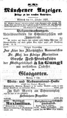 Neueste Nachrichten aus dem Gebiete der Politik (Münchner neueste Nachrichten) Mittwoch 11. Oktober 1854