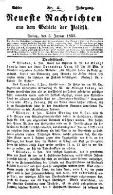 Neueste Nachrichten aus dem Gebiete der Politik (Münchner neueste Nachrichten) Freitag 5. Januar 1855