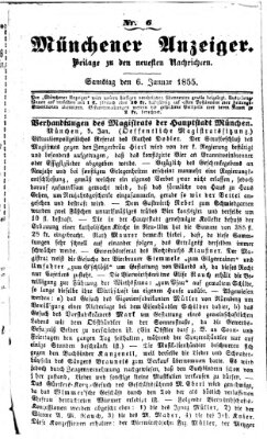 Neueste Nachrichten aus dem Gebiete der Politik (Münchner neueste Nachrichten) Samstag 6. Januar 1855
