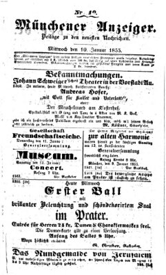 Neueste Nachrichten aus dem Gebiete der Politik (Münchner neueste Nachrichten) Mittwoch 10. Januar 1855