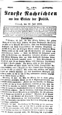 Neueste Nachrichten aus dem Gebiete der Politik (Münchner neueste Nachrichten) Mittwoch 18. Juli 1855