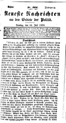 Neueste Nachrichten aus dem Gebiete der Politik (Münchner neueste Nachrichten) Dienstag 24. Juli 1855