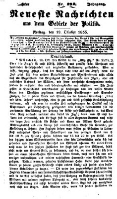 Neueste Nachrichten aus dem Gebiete der Politik (Münchner neueste Nachrichten) Freitag 19. Oktober 1855
