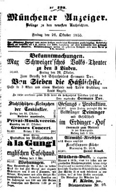 Neueste Nachrichten aus dem Gebiete der Politik (Münchner neueste Nachrichten) Freitag 26. Oktober 1855