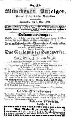 Neueste Nachrichten aus dem Gebiete der Politik (Münchner neueste Nachrichten) Donnerstag 8. Mai 1856