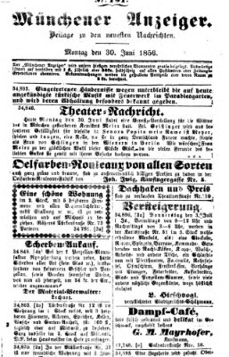 Neueste Nachrichten aus dem Gebiete der Politik (Münchner neueste Nachrichten) Montag 30. Juni 1856