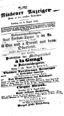 Neueste Nachrichten aus dem Gebiete der Politik (Münchner neueste Nachrichten) Samstag 9. August 1856