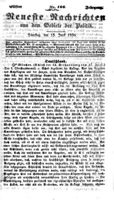 Neueste Nachrichten aus dem Gebiete der Politik (Münchner neueste Nachrichten) Dienstag 15. Juni 1858