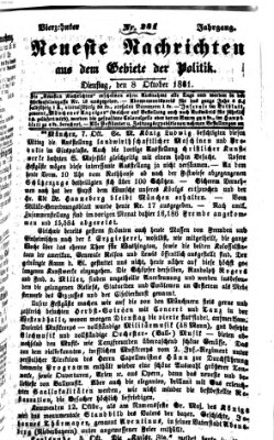 Neueste Nachrichten aus dem Gebiete der Politik (Münchner neueste Nachrichten) Dienstag 8. Oktober 1861