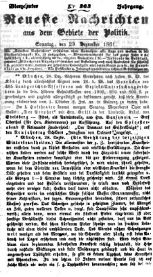 Neueste Nachrichten aus dem Gebiete der Politik (Münchner neueste Nachrichten) Sonntag 29. Dezember 1861