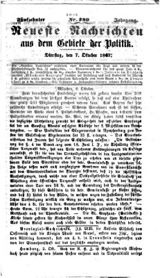 Neueste Nachrichten aus dem Gebiete der Politik (Münchner neueste Nachrichten) Dienstag 7. Oktober 1862