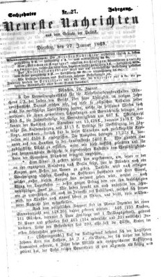 Neueste Nachrichten aus dem Gebiete der Politik (Münchner neueste Nachrichten) Dienstag 27. Januar 1863