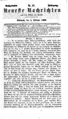 Neueste Nachrichten aus dem Gebiete der Politik (Münchner neueste Nachrichten) Mittwoch 4. Februar 1863