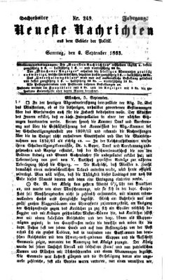Neueste Nachrichten aus dem Gebiete der Politik (Münchner neueste Nachrichten) Sonntag 6. September 1863