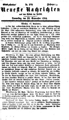 Neueste Nachrichten aus dem Gebiete der Politik (Münchner neueste Nachrichten) Donnerstag 29. September 1864