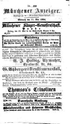 Münchener Anzeiger (Münchner neueste Nachrichten) Mittwoch 11. Mai 1864