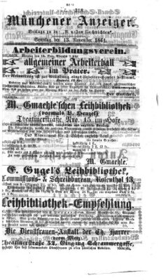 Münchener Anzeiger (Münchner neueste Nachrichten) Sonntag 13. November 1864