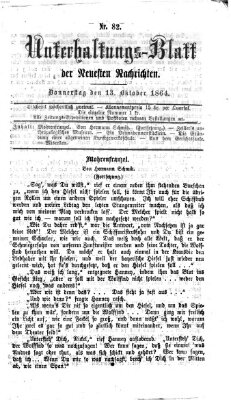 Neueste Nachrichten aus dem Gebiete der Politik (Münchner neueste Nachrichten) Donnerstag 13. Oktober 1864