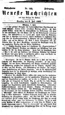 Neueste Nachrichten aus dem Gebiete der Politik (Münchner neueste Nachrichten) Samstag 8. Juli 1865