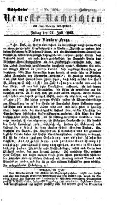 Neueste Nachrichten aus dem Gebiete der Politik (Münchner neueste Nachrichten) Freitag 21. Juli 1865