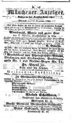 Münchener Anzeiger (Münchner neueste Nachrichten) Mittwoch 13. Dezember 1865
