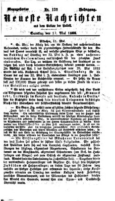 Neueste Nachrichten aus dem Gebiete der Politik (Münchner neueste Nachrichten) Samstag 12. Mai 1866