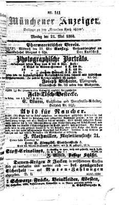 Münchener Anzeiger (Münchner neueste Nachrichten) Montag 21. Mai 1866