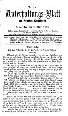 Neueste Nachrichten aus dem Gebiete der Politik (Münchner neueste Nachrichten) Donnerstag 8. März 1866