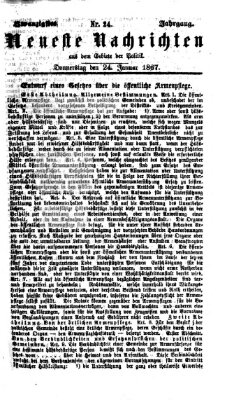 Neueste Nachrichten aus dem Gebiete der Politik (Münchner neueste Nachrichten) Donnerstag 24. Januar 1867