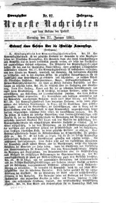 Neueste Nachrichten aus dem Gebiete der Politik (Münchner neueste Nachrichten) Sonntag 27. Januar 1867