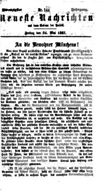 Neueste Nachrichten aus dem Gebiete der Politik (Münchner neueste Nachrichten) Freitag 24. Mai 1867