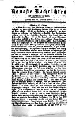 Neueste Nachrichten aus dem Gebiete der Politik (Münchner neueste Nachrichten) Freitag 11. Oktober 1867