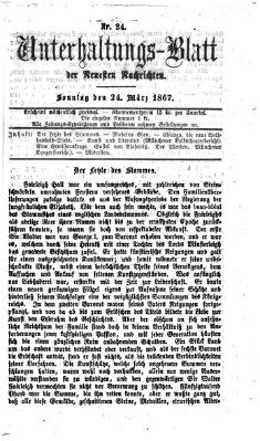 Neueste Nachrichten aus dem Gebiete der Politik (Münchner neueste Nachrichten) Sonntag 24. März 1867