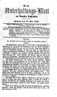 Neueste Nachrichten aus dem Gebiete der Politik (Münchner neueste Nachrichten) Sonntag 26. Mai 1867