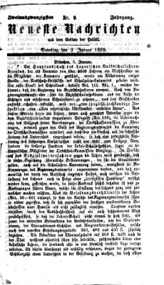 Neueste Nachrichten aus dem Gebiete der Politik (Münchner neueste Nachrichten) Samstag 9. Januar 1869