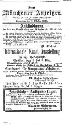 Münchener Anzeiger (Münchner neueste Nachrichten) Donnerstag 7. Oktober 1869