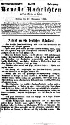 Neueste Nachrichten aus dem Gebiete der Politik (Münchner neueste Nachrichten) Freitag 30. September 1870