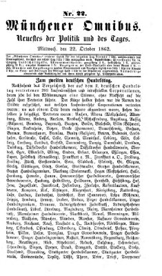 Münchener Omnibus Mittwoch 22. Oktober 1862
