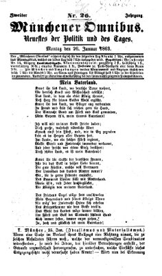 Münchener Omnibus Montag 26. Januar 1863