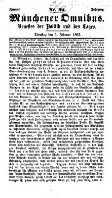 Münchener Omnibus Dienstag 3. Februar 1863