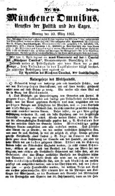 Münchener Omnibus Montag 30. März 1863