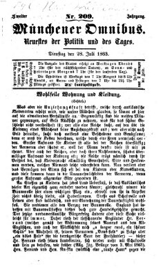 Münchener Omnibus Dienstag 28. Juli 1863